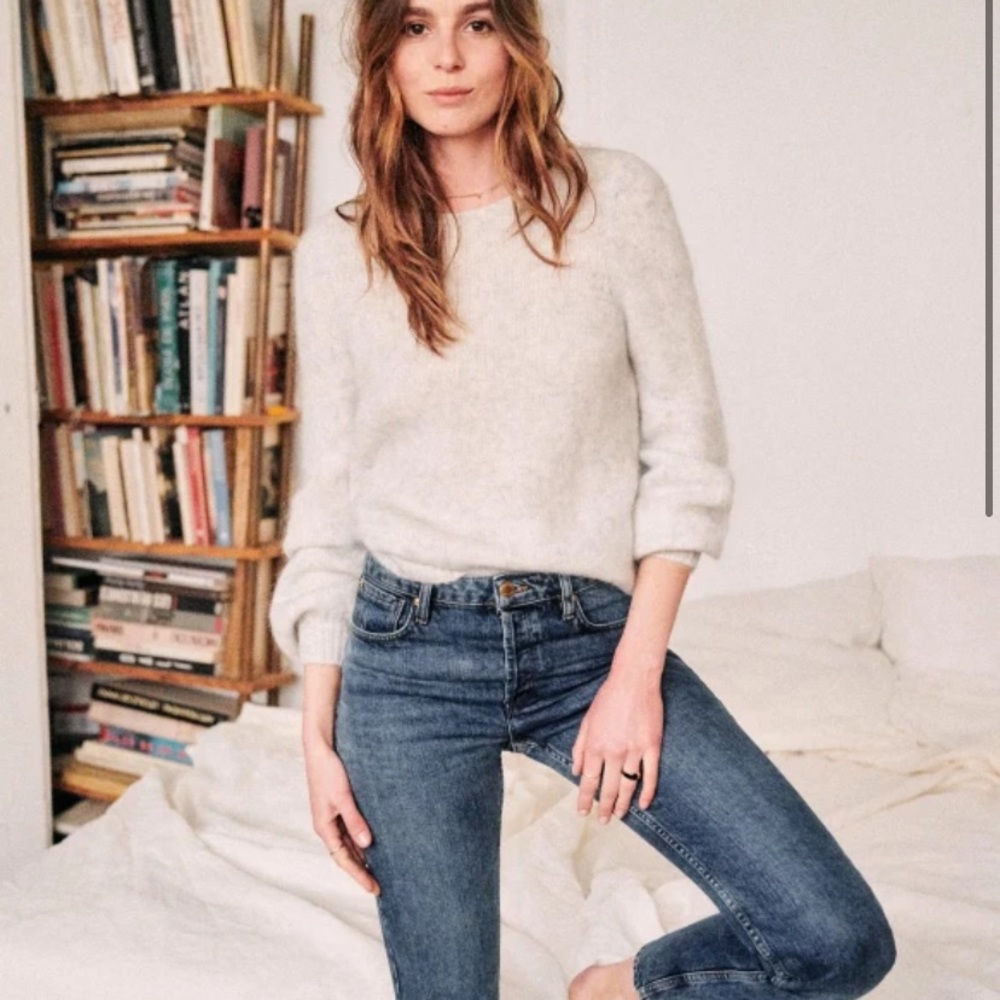 Sézane Alban Jumper, pearl grey - size SMALL